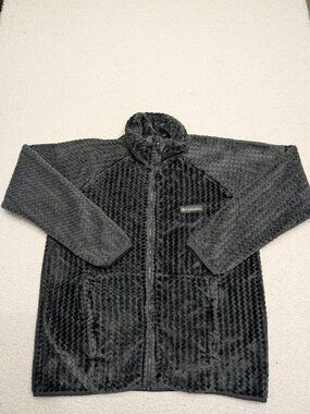 Columbia Sherpa Fleece Jacket Womens Large Gray Full Zip